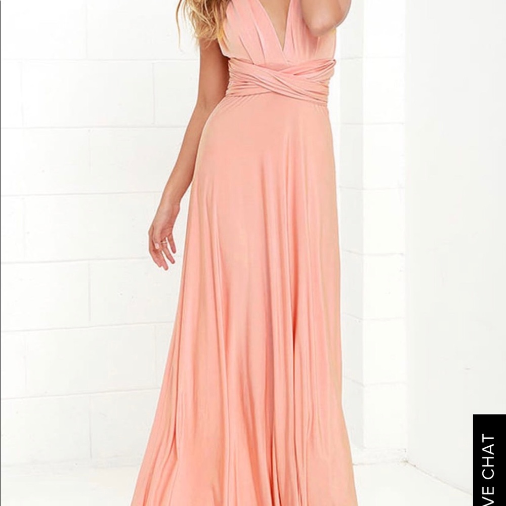 Lulus blush pink convertible dress